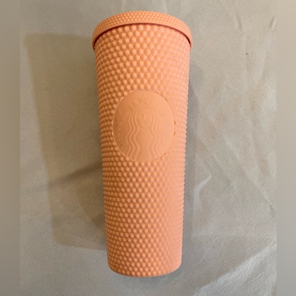 STARBUCKS Light Pink Studded Tumbler, No Straw, Venti 24oz.